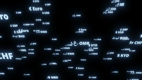 Illustration of world currency Stock Footage 255668944
