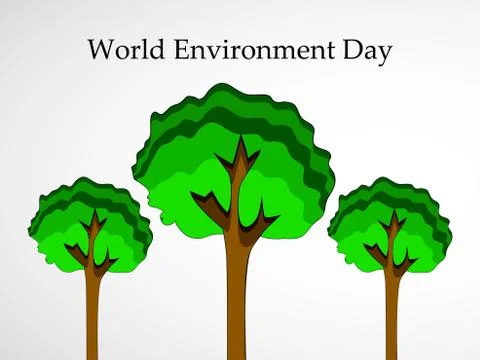 Illustration of World Environment Day Background 库存插图