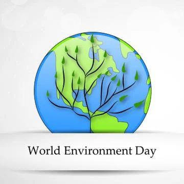 Illustration of World Environment Day Background Illustrazione stock