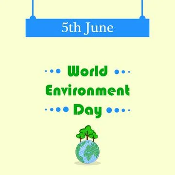 Illustration of  World Environment Day background Stock Illustration