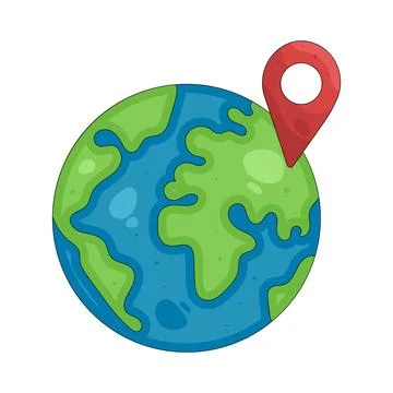 Illustration of World location Stock Illustration