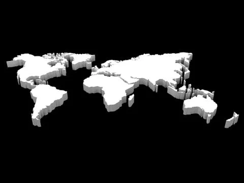Illustration of a world map on black Stock Illustration