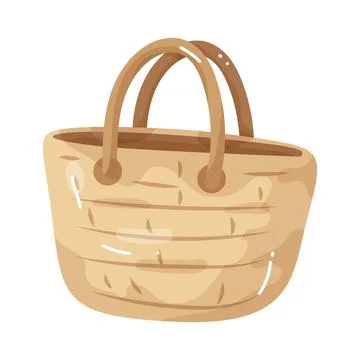Illustration of woven beach bag Stock Illustration