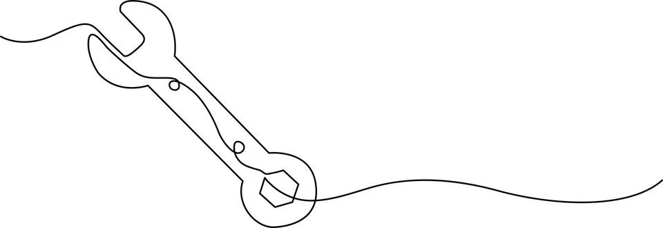 Illustration of a wrench Vector Illustrazione stock