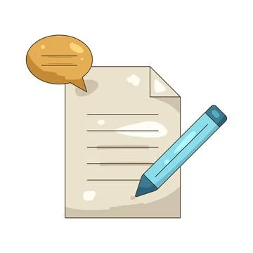 Illustration of Writing 스톡 일러스트
