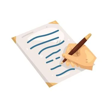 Illustration of written statement Stock Illustration