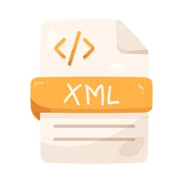Illustration of xml file 스톡 일러스트