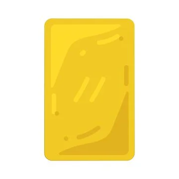 Illustration of yellow card Stock Illustration