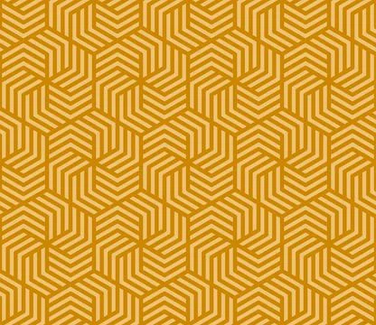 Illustration yellow hexagon pattern background that is seamless Stock Illustration