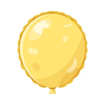 Illustration of yellow metallic balloon Stock Illustration