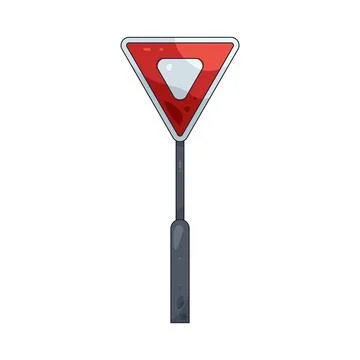 Illustration of Yield sign Stock Illustration