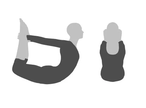 Illustration of Yoga Pose Stock Illustration