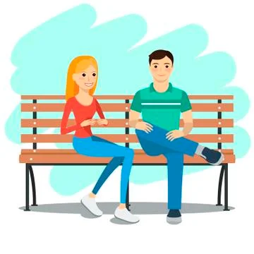 Illustration of young couple Stock Illustration