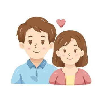 Illustration of young couple Ilustração Stock