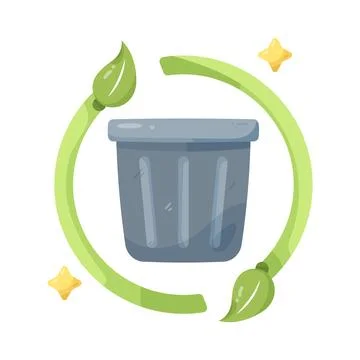 Illustration of zero waste Stock Illustration