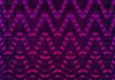 Illustration of zigzag patterns with block shapes against purple background, Stock Photos