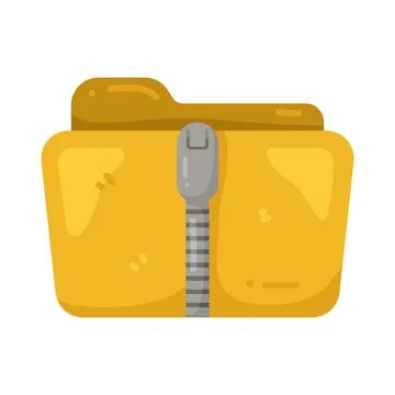 Illustration of zip folder Stock Illustration
