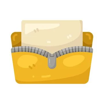 Illustration of zip folder Stock Illustration
