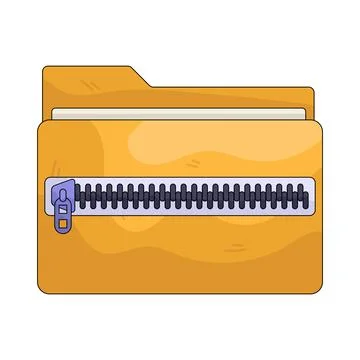 Illustration of zip folder Stockillustratie