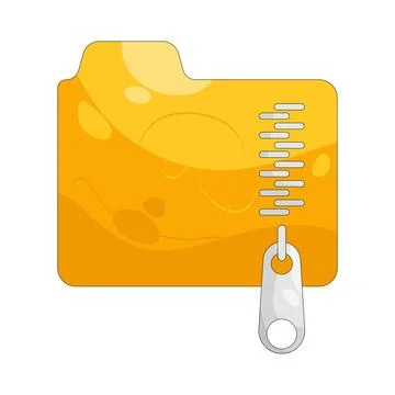 Illustration of Zip folder Stockillustratie