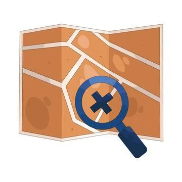 Illustration of Zoom in map Stock Illustration