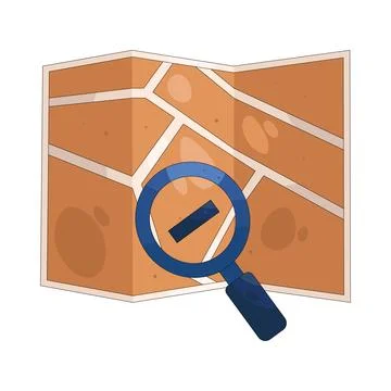 Illustration of Zoom out map 스톡 일러스트