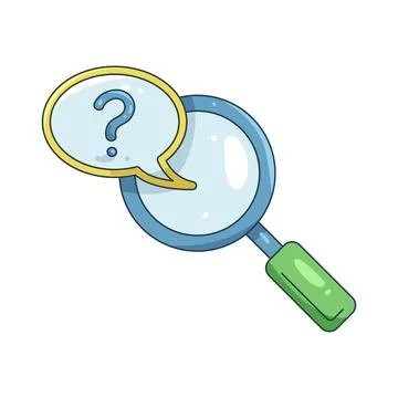 Illustration of Zoom question Stock Illustration