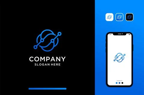 Illustrations of clound data science logo design. Stock Illustration