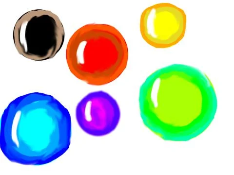 Illustrations of colored spheres Illustration