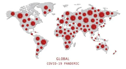 Illustrations concept infection spread around the world Illustrazione stock