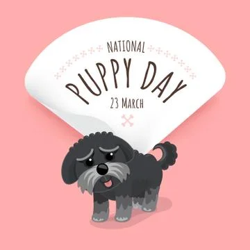 Illustrations concept National puppy day. Vector illustrate. Stock Illustration