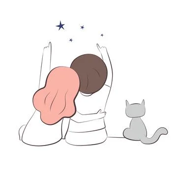 Illustrations of couples in various chapters. Stock Illustration