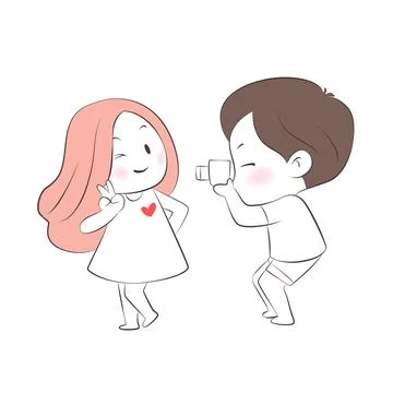 Illustrations of couples in various chapters. Stock Illustration