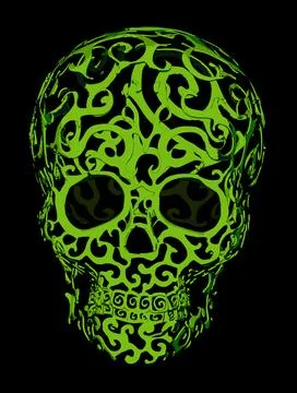 Illustrations, head, bust, skull, 3D, skull images, skull image, skull pictures, Stock Illustration