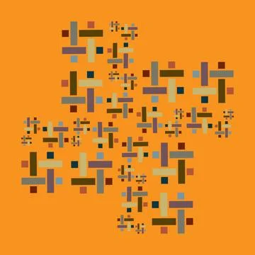 Illustrations of interwoven geometric patterns that repeat. Stockillustratie