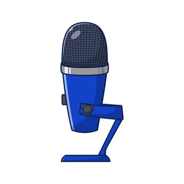 Illustrations of microphone isolated on white background. Design element fo.. Illustrazione stock