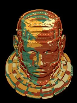 Illustrations Robots, art, creative,  science fiction, space, universe, alien, Stock Illustration