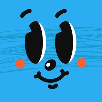 Illustrations of Smiled Emotion Face Illustrazione stock