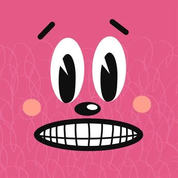 Illustrations of Smiled Emotion Face Illustrazione stock