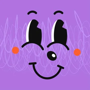 Illustrations of Smiled Emotion Face Illustrazione stock