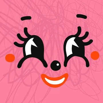 Illustrations of Smiled Emotion Face Illustrazione stock