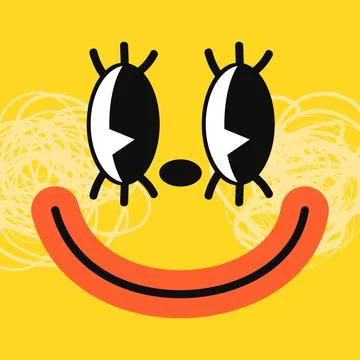 Illustrations of Smiled Emotion Face Illustrazione stock