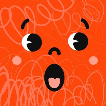 Illustrations of Smiled Emotion Face Illustrazione stock