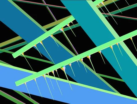 Illustrations, technology, nano, nanotechnology, progress, development,  库存插图