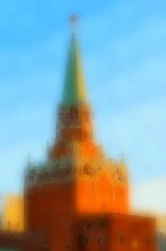 Illustrations, Trinity Tower, Moscow Kremlin, Moscow, city, Red Square, art Stock Illustration