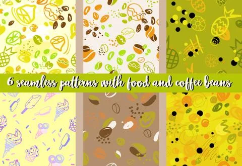 The illustrations used lime, limon, pineapple and coffee as the main element. Stock Illustration