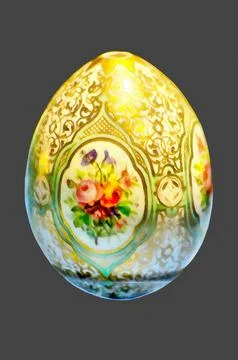 Illustrations, Vintage, Easter, eggs, Porcelain, Hand-painted, art, egg, Easter Stock Illustration