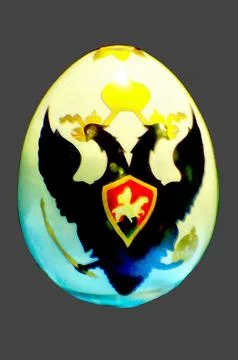 Illustrations, Vintage, Easter, eggs, Porcelain, Hand-painted, art, egg, Easter Stock Illustration
