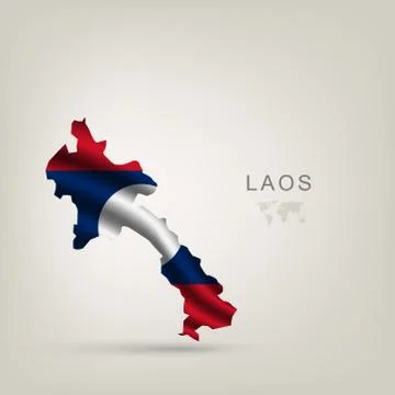 Illustrations of the world with flags and capitals Stock Illustration