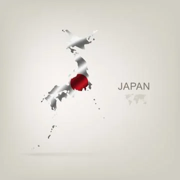 Illustrations of the world with flags and capitals Stock Illustration